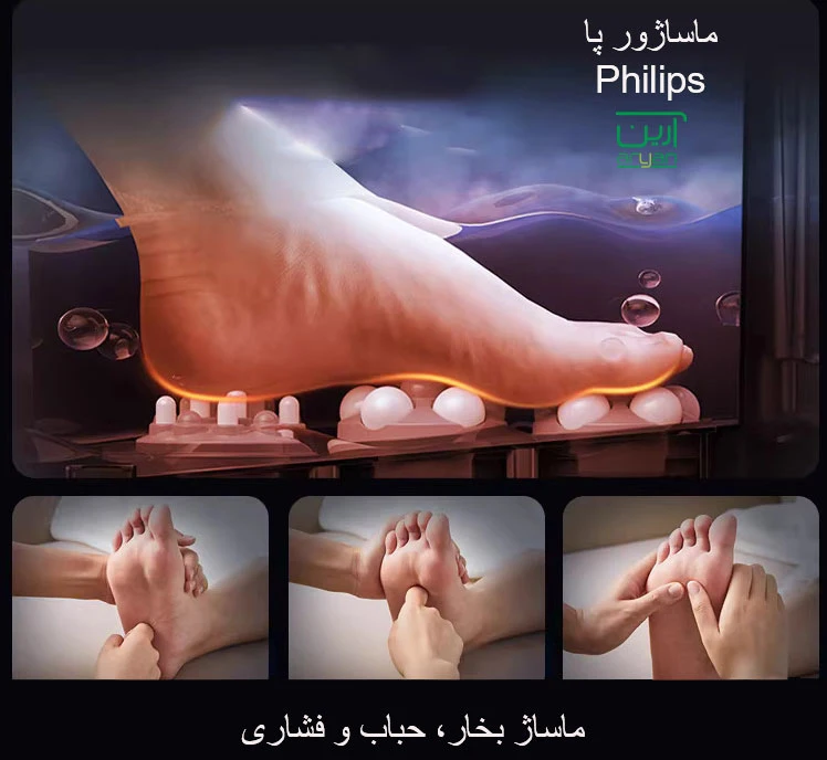 ماساژو بخار پا مدل فیلیپس Philips PPM3204F Foot Spa 